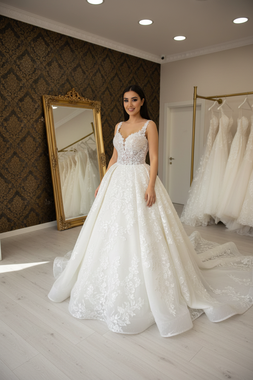G21-014 Blanco Marfil Vestido princesa — Vista principal de la tienda