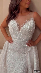 G21-001 Marfil Línea A Vestido de novia Principal Clean Frame