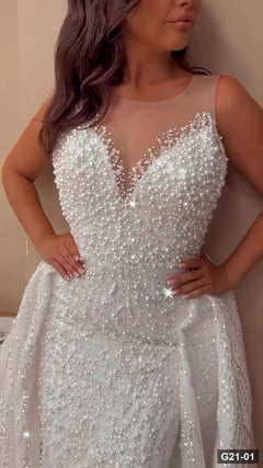G21-001 Marfil Línea A Vestido de novia Principal Clean Frame
