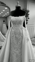 G21-002 Marfil Línea A Vestido de novia Principal Clean Frame