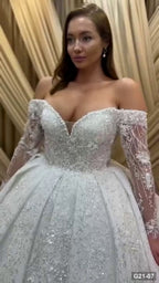 G21-007 Marfil Vestido princesa Vestido de novia Principal Clean Frame
