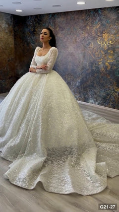 G21-027 Marfil Vestido princesa Vestido de novia Principal Clean Frame