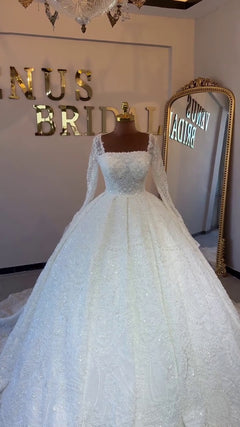 G21-029A - Vestido de novia princesa elegante marfil - GELİNLİK21