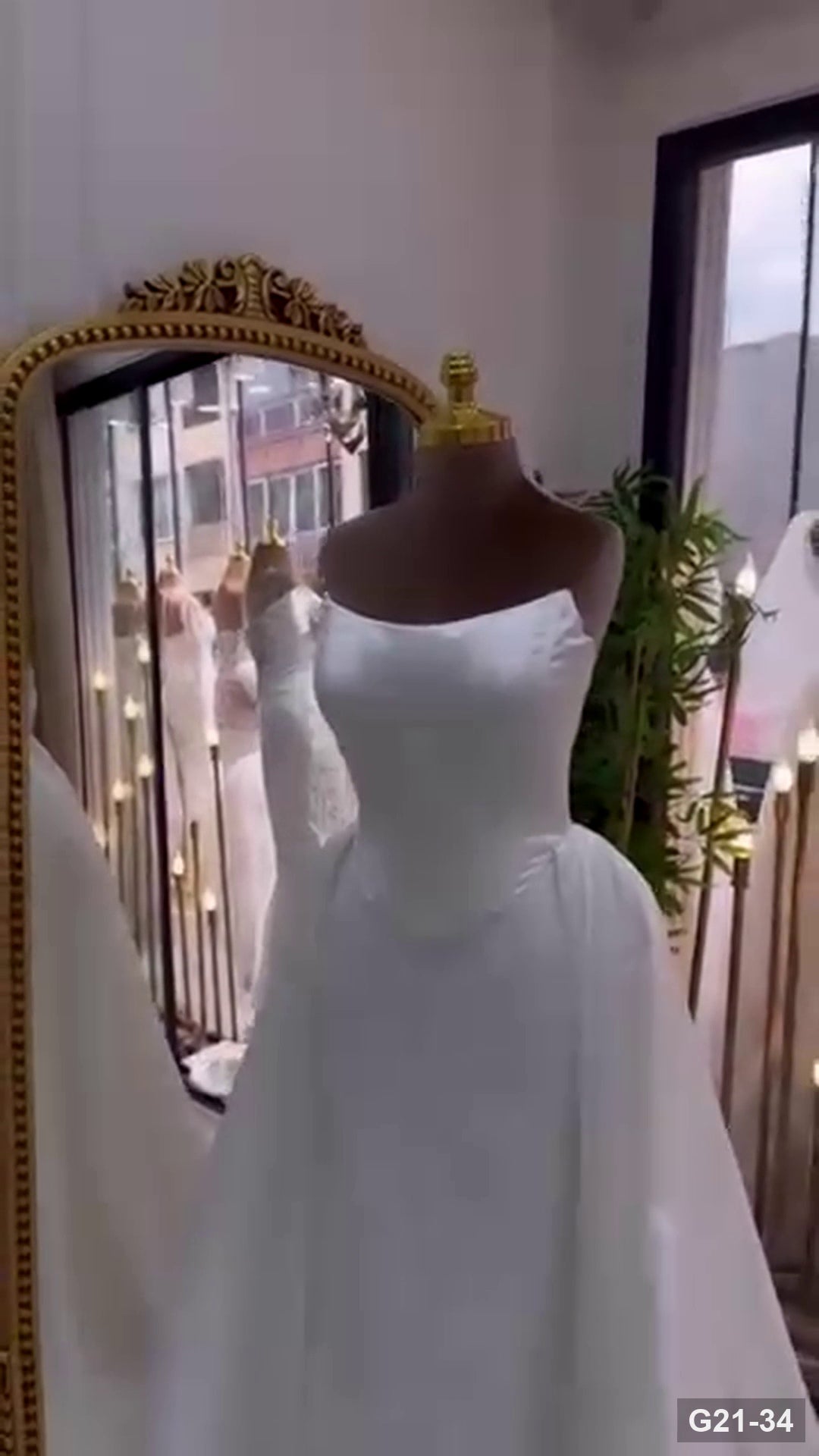 G21-034 Marfil Línea A Vestido de novia Principal Clean Frame