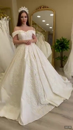 G21-036 Marfil Vestido princesa Vestido de novia Principal Clean Frame