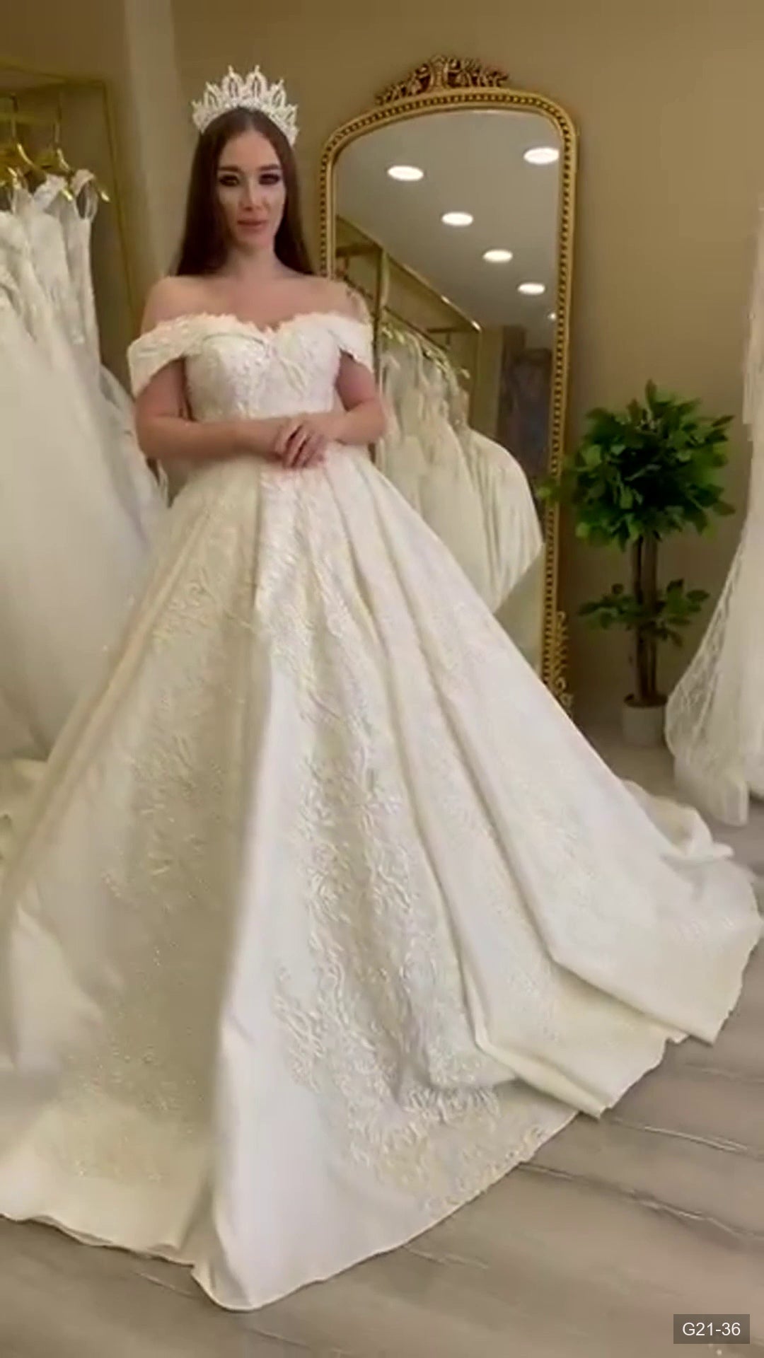 G21-036 Marfil Vestido princesa Vestido de novia Principal Clean Frame