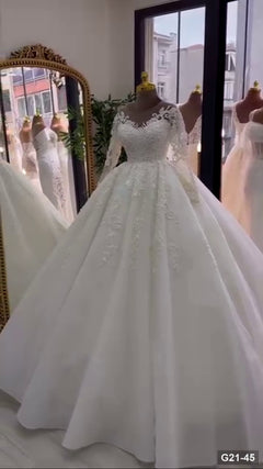 G21-045 Marfil Vestido princesa Vestido de novia Principal Clean Frame