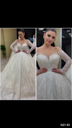 G21-053 Marfil Vestido princesa Vestido de novia Principal Clean Frame