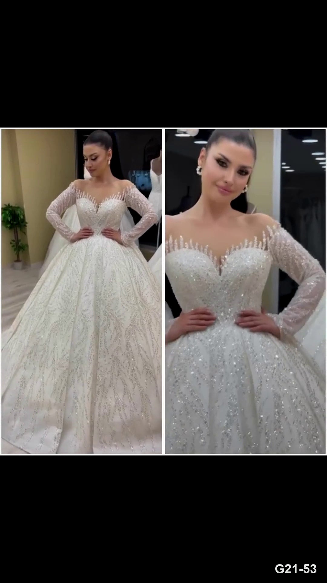 G21-053 Marfil Vestido princesa Vestido de novia Principal Clean Frame