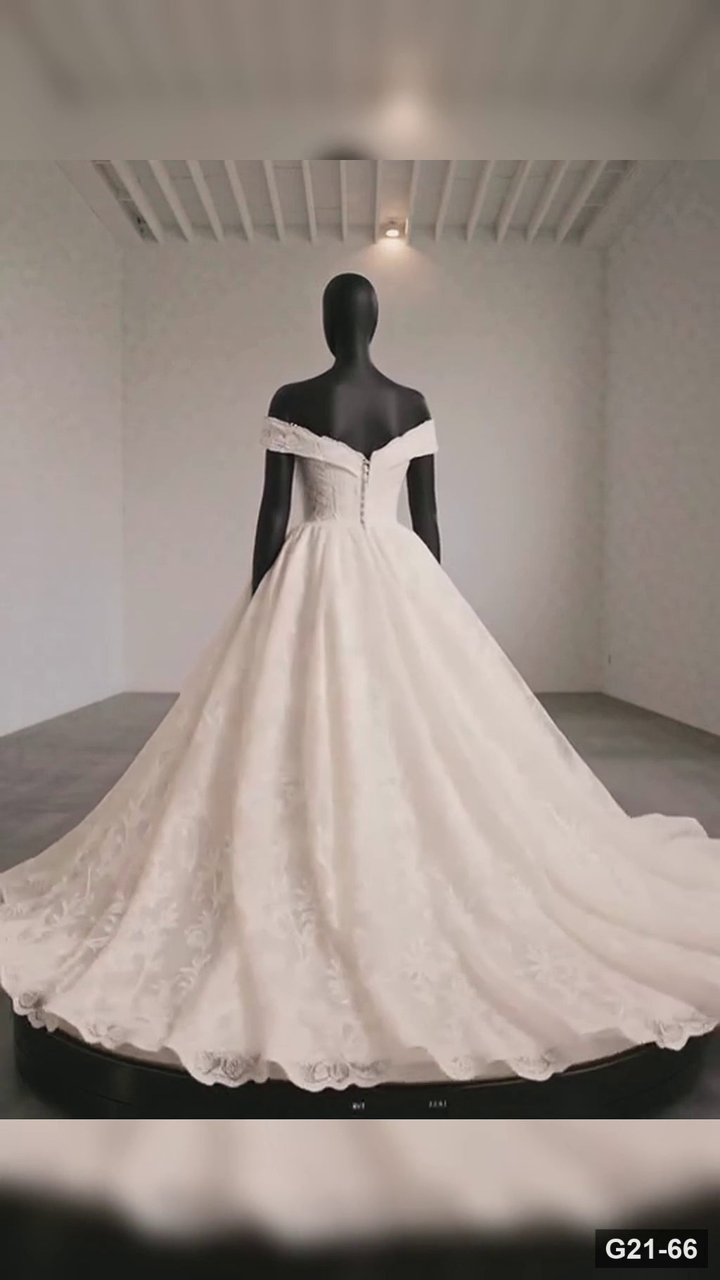 G21-066 Marfil Vestido princesa Vestido de novia Principal Clean Frame