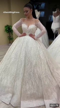 G21-075 Marfil Vestido princesa Vestido de novia Principal Clean Frame