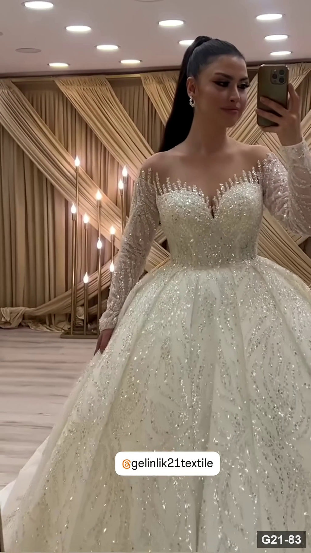 G21-083 Marfil Vestido princesa Vestido de novia Principal Clean Frame