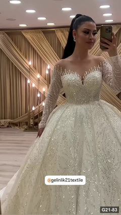 G21-083 Marfil Vestido princesa Vestido de novia Principal Clean Frame