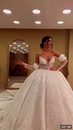 G21-086 Marfil Vestido princesa Vestido de novia Principal Clean Frame