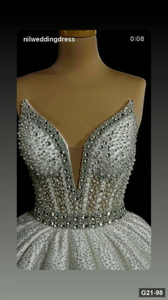 G21-098 Marfil Vestido princesa Vestido de novia Principal Clean Frame