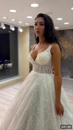 G21-099 Marfil Línea A Vestido de novia Principal Clean Frame