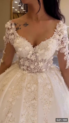 G21-100 Marfil Vestido princesa Vestido de novia Principal Clean Frame