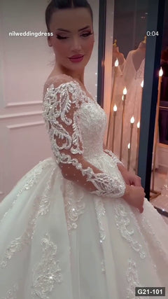 G21-101 Marfil Vestido princesa Vestido de novia Principal Clean Frame