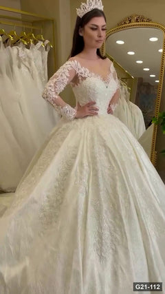 G21-112 Marfil Vestido princesa Vestido de novia Principal Clean Frame