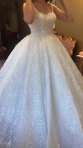 G21-117A - Vestido de novia princesa de encaje marfil suave con pedrería - GELİNLİK21