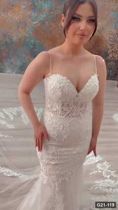 G21-119 Marfil Sirena Vestido de novia Principal Clean Frame