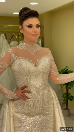G21-124 Marfil Vestido princesa Vestido de novia Principal Clean Frame