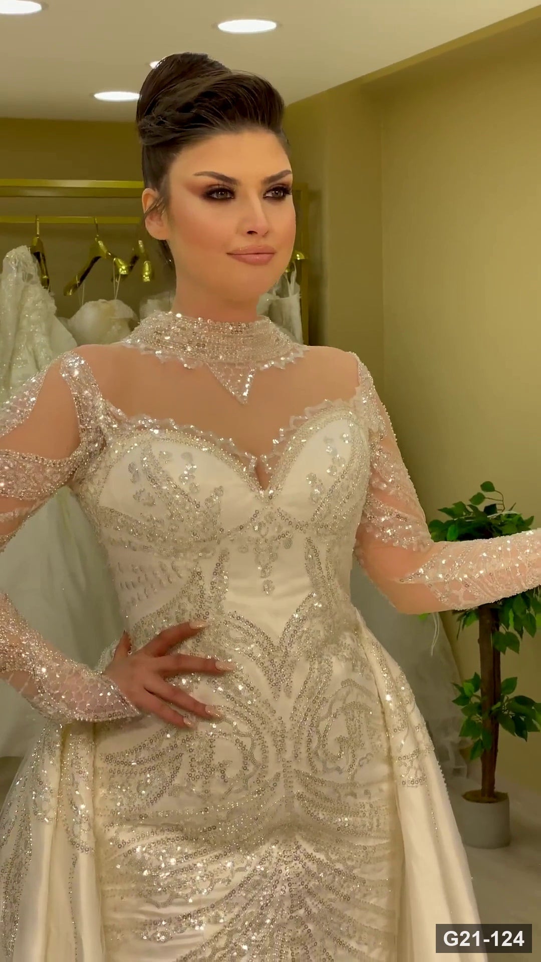 G21-124 Marfil Vestido princesa Vestido de novia Principal Clean Frame