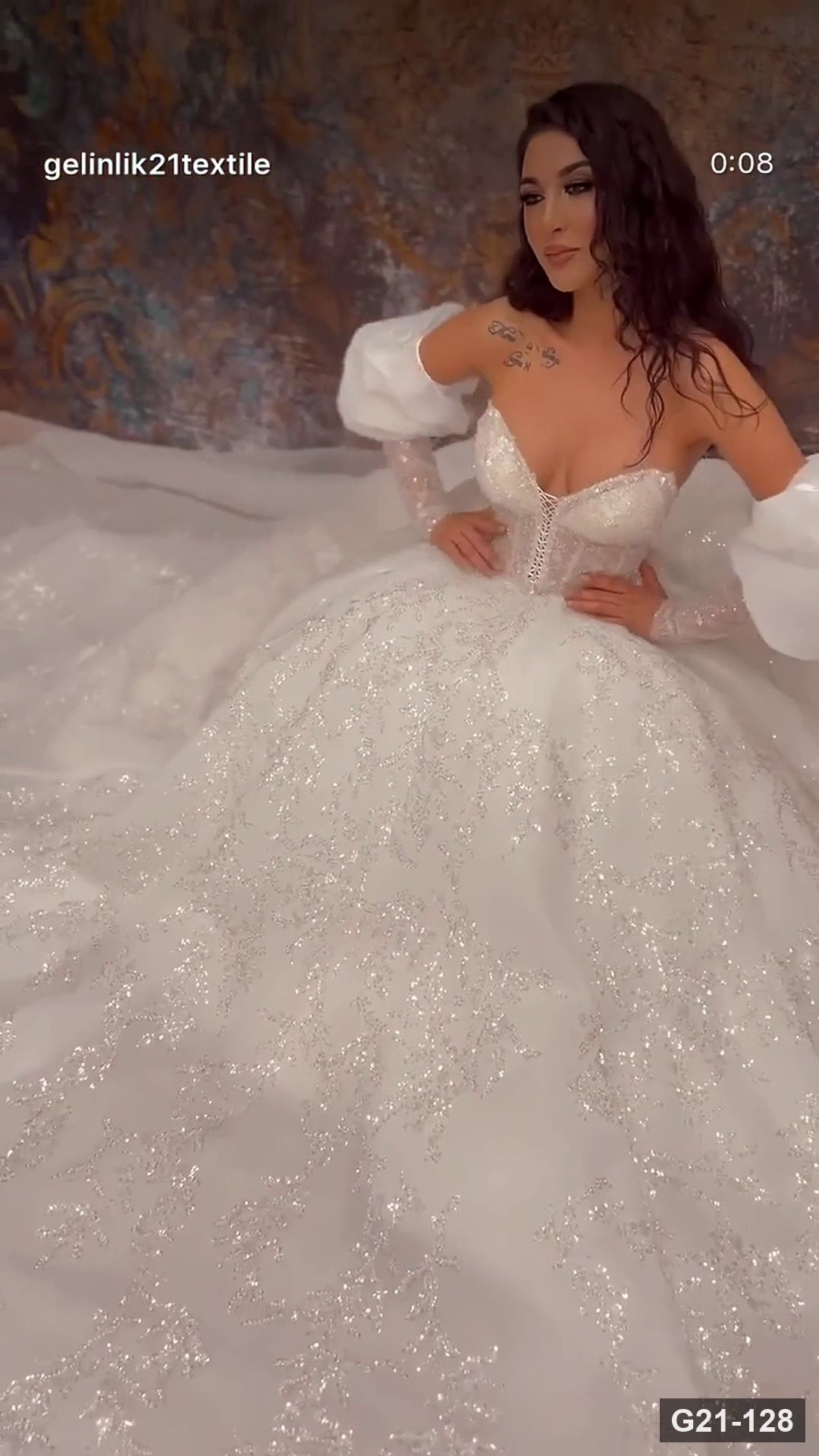 G21-128 Marfil Vestido princesa Vestido de novia Principal Clean Frame
