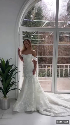 G21-132 Marfil Línea A Vestido de novia Principal Clean Frame