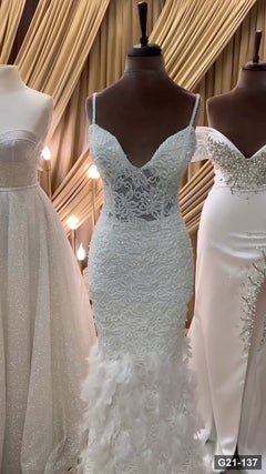 G21-137 Marfil Sirena Vestido de novia Principal Clean Frame