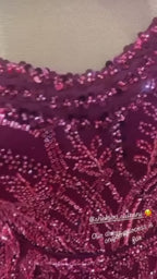 G21-118 Borgoña Vestido de compromiso recto de encaje