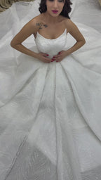 G21-045A - Vestido de novia princesa elegante marfil