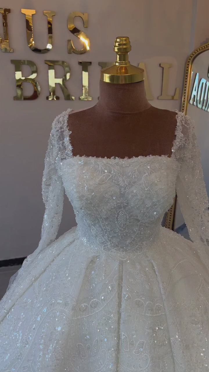 G21-029A - Vestido de novia princesa elegante marfil