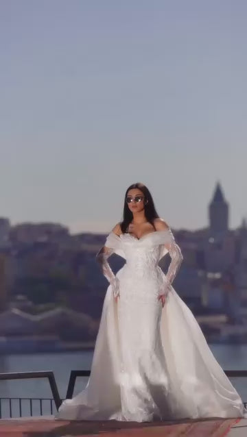 G21-046A - Vestido de novia princesa elegante marfil