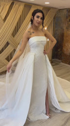 G21-092A - Vestido de novia princesa adornado marfil