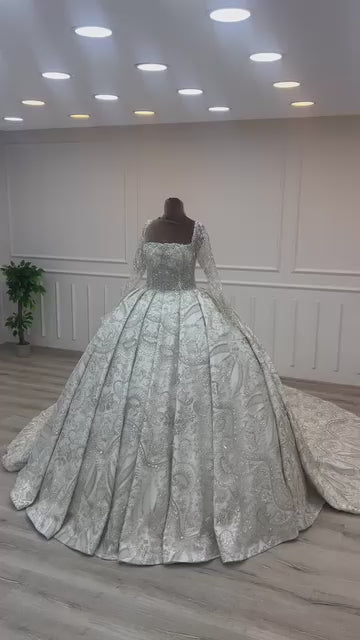 G21-054A - Vestido de novia princesa elegante marfil